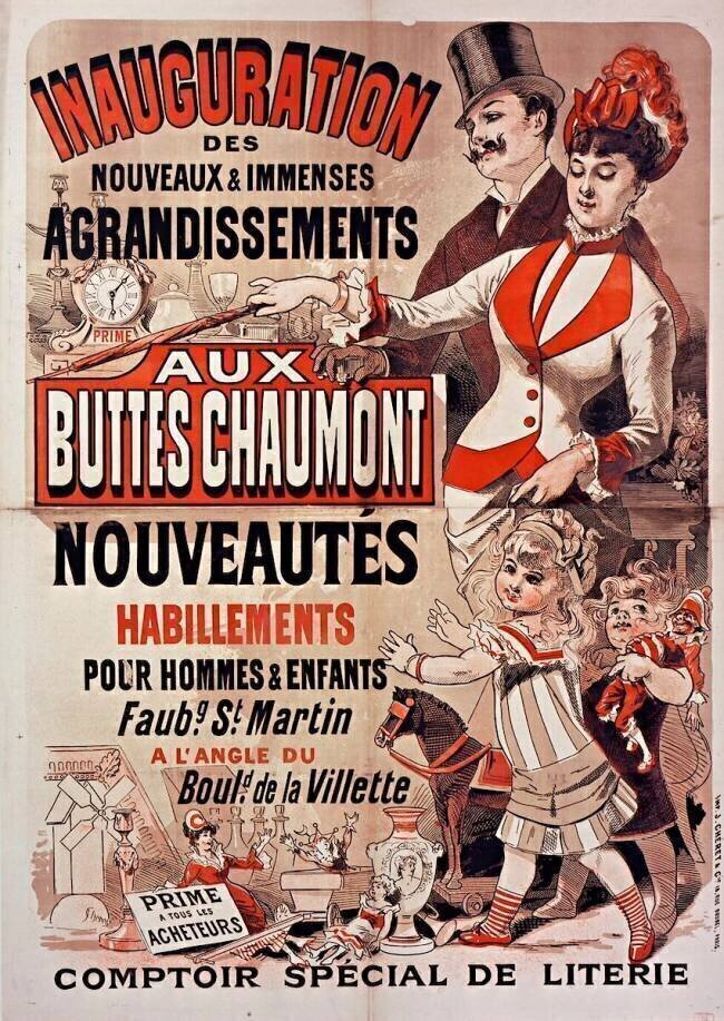 Inauguration des nouveaux et immenses agrandissements  aux Buttes Chaumont Jules Chéret