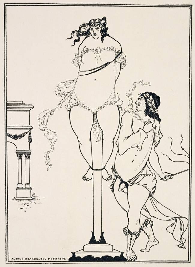 Juvenal Scourging Woman Aubrey Beardsley