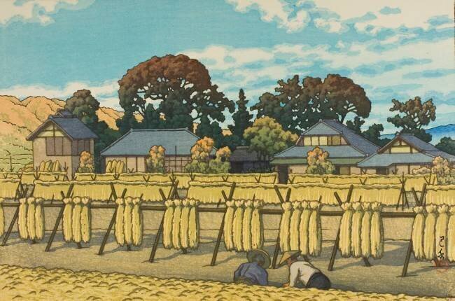 Kanago Village, Ibaraki Prefecture (Kanagomura (Ibaraki ken)) Hasui Kawase
