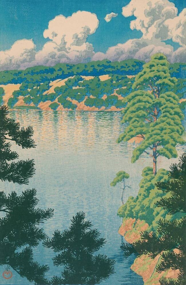 Karasu Marsh, Akita Hasui Kawase