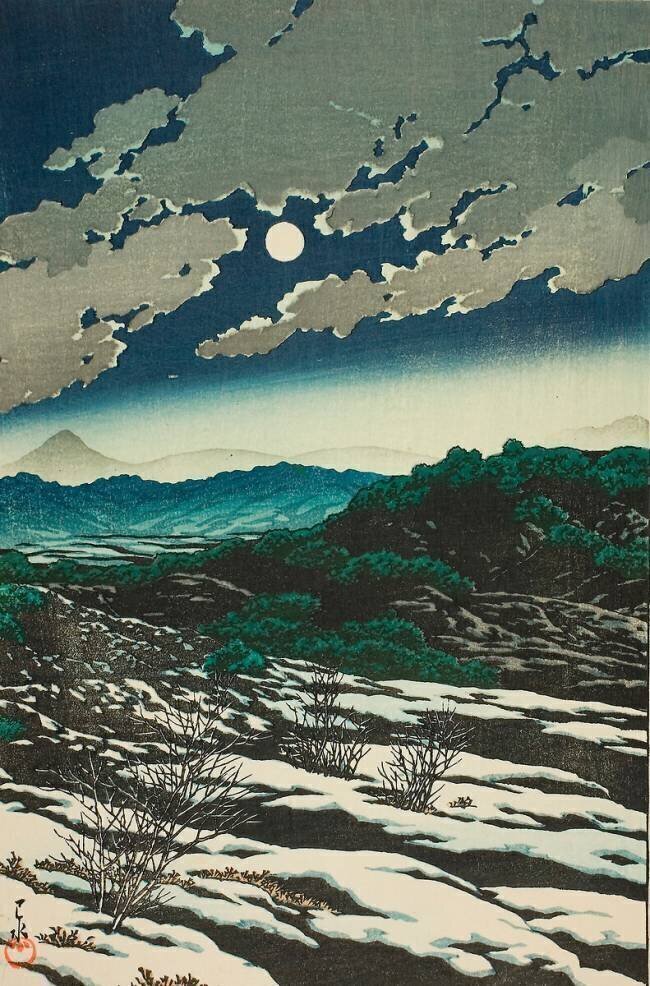 Karikachi Mountain Pass Hasui Kawase