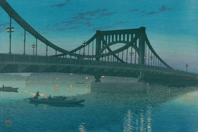 Kiyosu Bridge Hasui Kawase