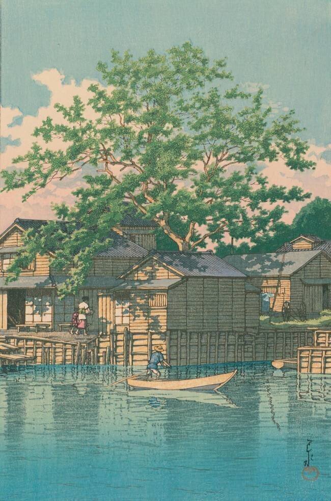Kuriwatashi stop at Funabori Hasui Kawase