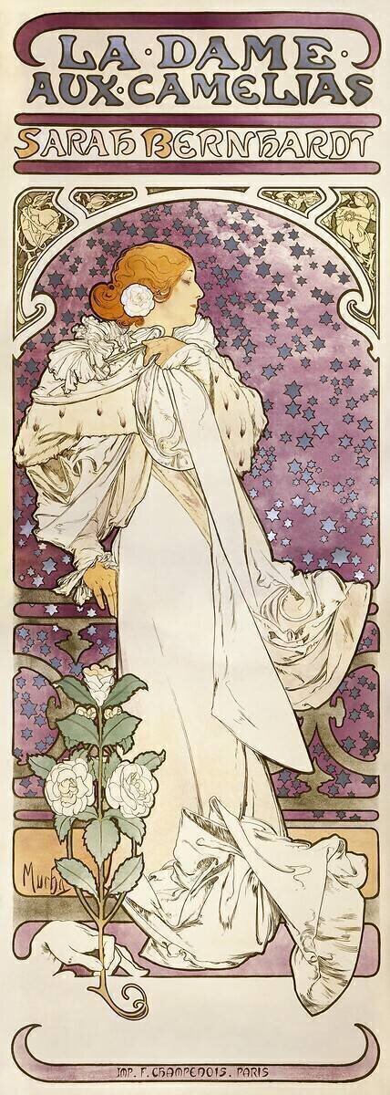 La Dame aux Camélias Alfons Mucha