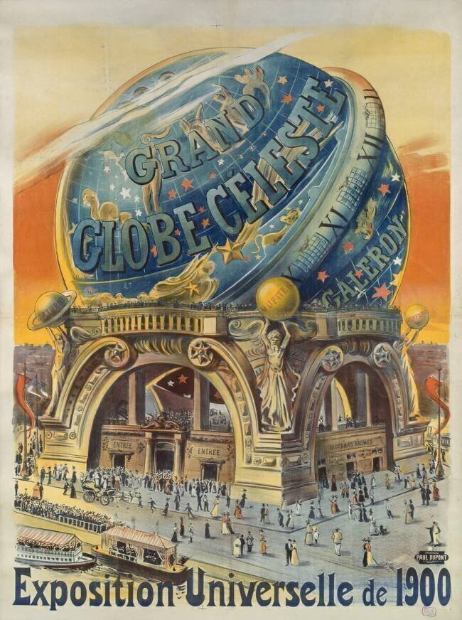 Large celestial globe. World Expo 1900 anonymous