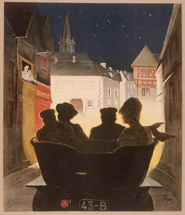 L'arrivée dans le village la nuit Walter Thor