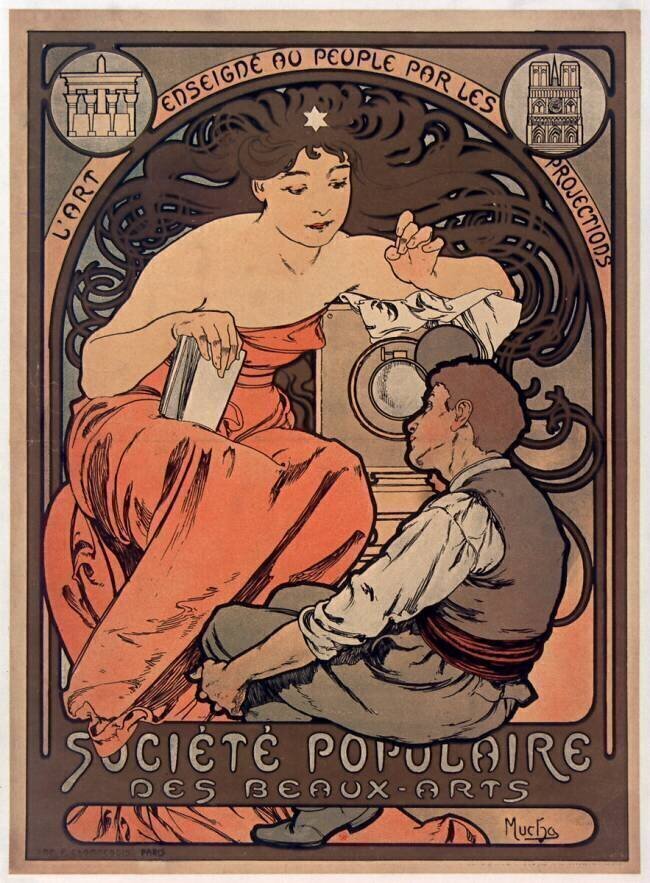 L'Art enseigné au peuple par les projections Alfons Mucha