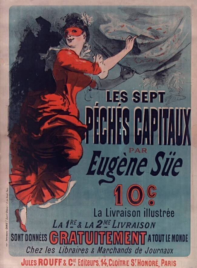 Les Sept péchés capitaux par Eugène Sue Jules Chéret