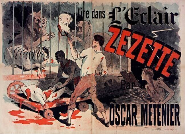 Lire dans "L'Eclair", "Zézette" par Oscar Méténier Jules Chéret