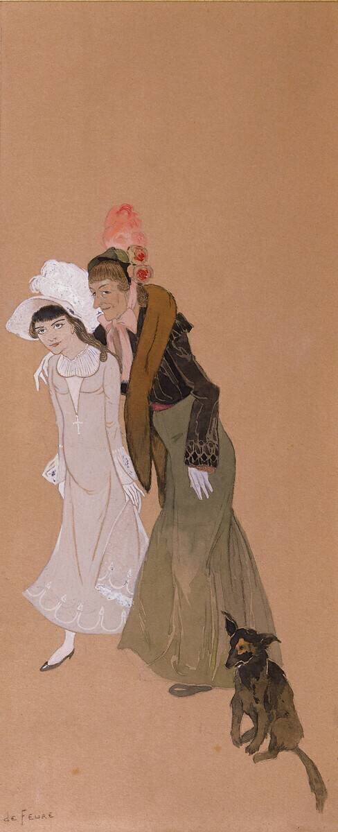 Mme Alvarez with her granddaughter Georges de Feure