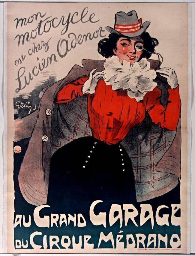 Mon motocycle est chez Lucien Adenot, Au Grand Garage du Cirque Médrano Jules Grün