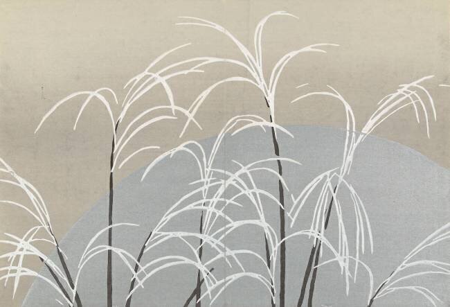 Moon and grasses Kamisaka Sekka