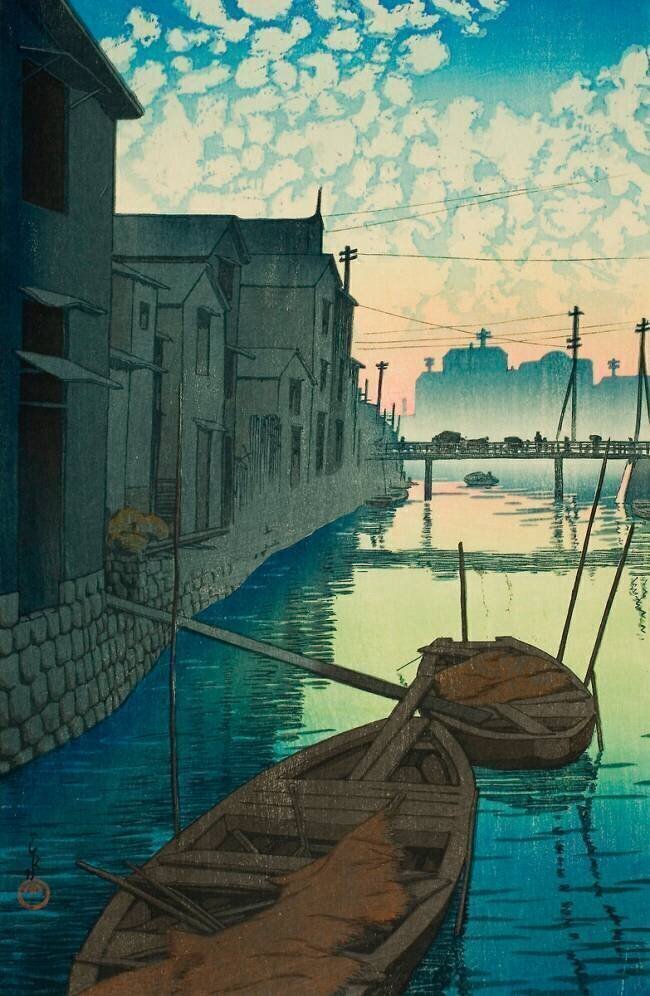 Morning on the Daikon Wharf Hasui Kawase