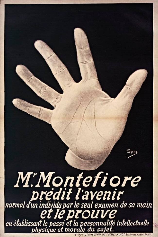 Mr Montefiore prédit l'avenir normal d'un individu par le seul examen de sa main Spes