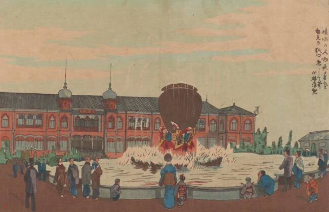 Museum Fountain at the Second Domestic Exposition Kiyochika Kobayashi