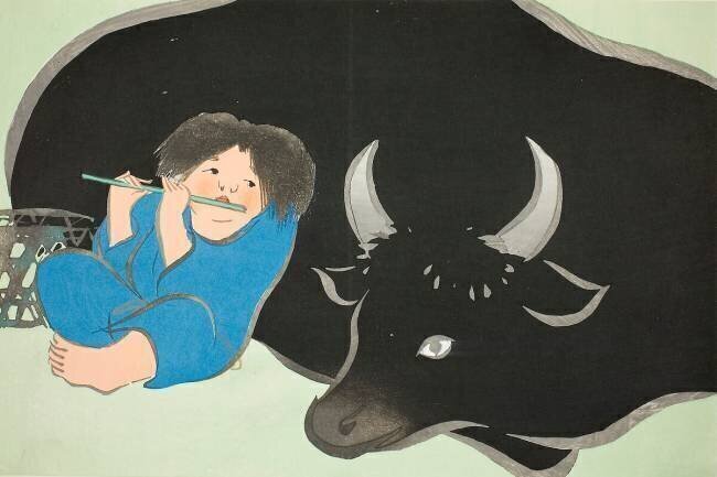 Oxherd Flutist Kamisaka Sekka