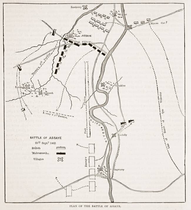 Plan of the Battle of Assaye English School