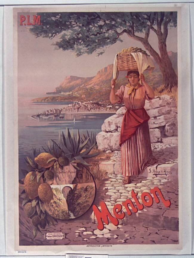 P.L.M. [Paris-Lyon-Méditerrannée] Menton Hugo d'Alesi