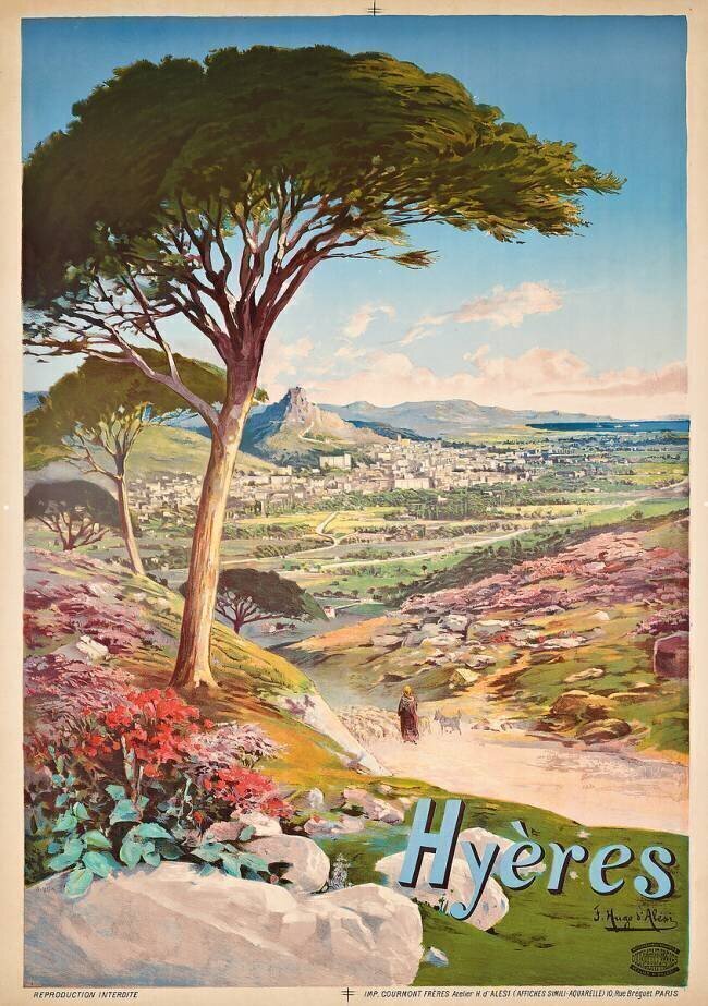 Poster advertising Hyeres Hugo d'Alesi