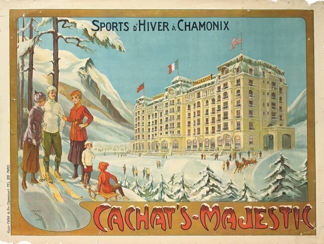 Poster advertising the hotel 'Cachat's Majestic' Cândido de Faria