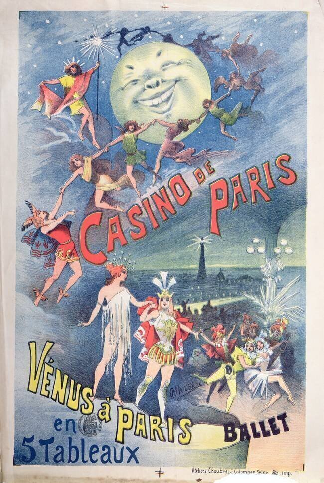Poster advertising the Revue 'Venus a Paris' at the Casino de Paris Alfred Choubrac