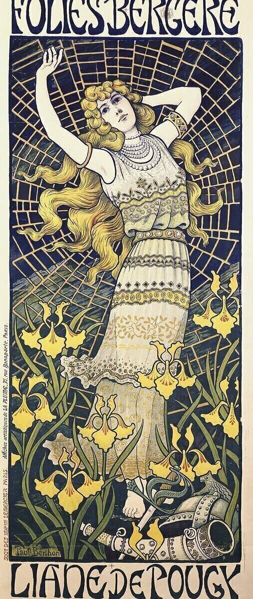 Poster for a show of the dancer Liane de Pougy Paul Berthon