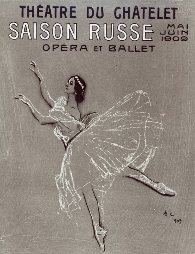 Poster for the "Saison Russe" Valentin Serov