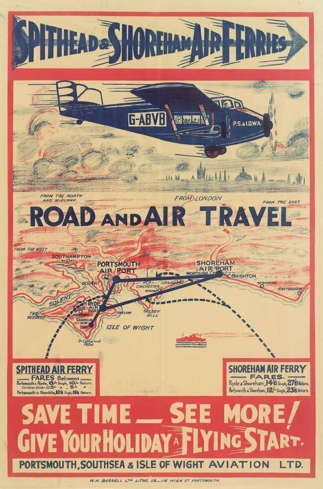 Poster Spithead & Shoreham Air Ferries anonymous