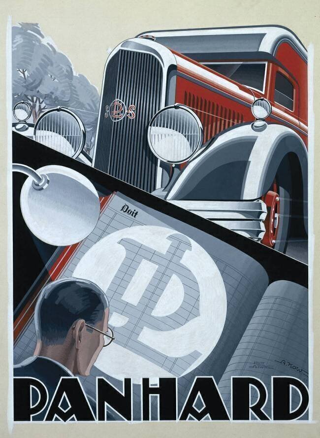 Projet d'affiche pour Panhard Alexis Kow