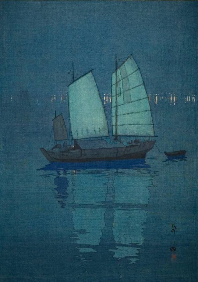 Sailing Boats : Night  Hiroshi Yoshida