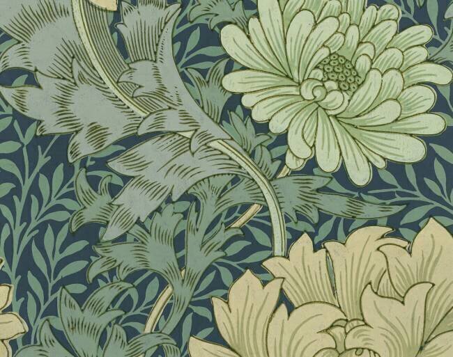 Sample with Chrysanthemum William Morris