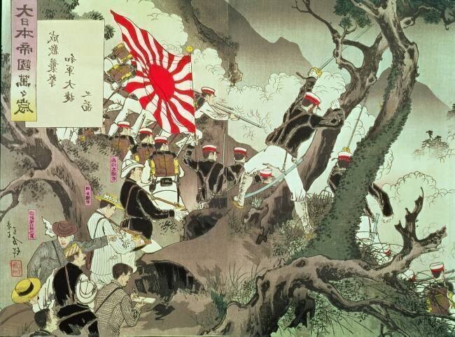 Scene from the Sino-Japanese War in Korea Kiyochika Kobayashi