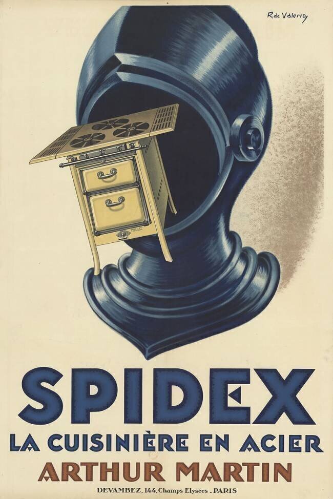 Spidex, the Arthur Martin steel cooker Roger de Valerio