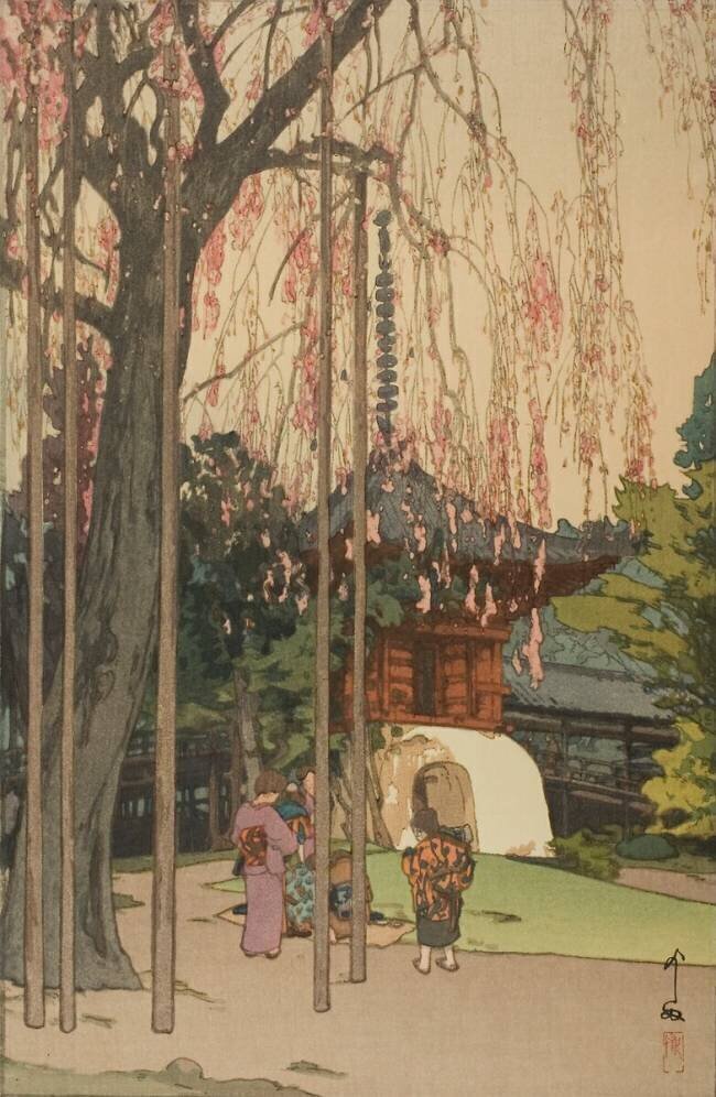 The Cherry Tree in Kawagoe Hiroshi Yoshida