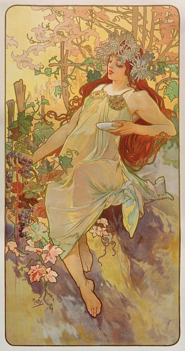 The Seasons: Autumn Alfons Mucha