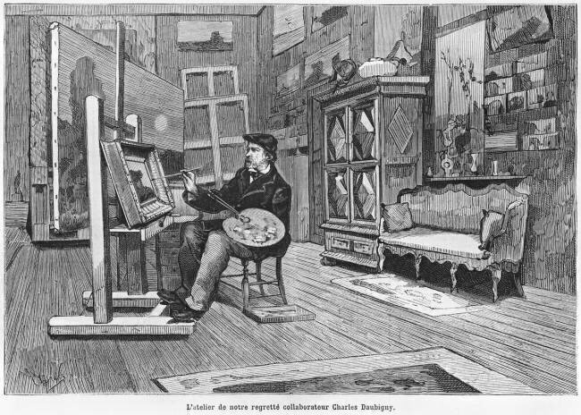 The studio of our lamented contributor Charles Daubigny French School