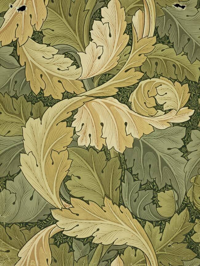 Wallpaper Design with Acanthus/Woodland colours William Morris