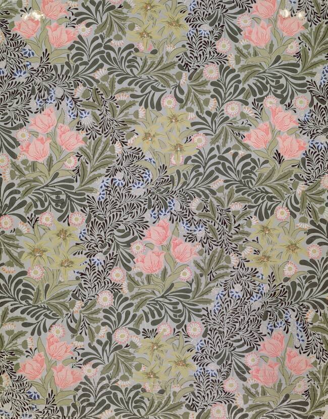 Wallpaper design with Tulips William Morris