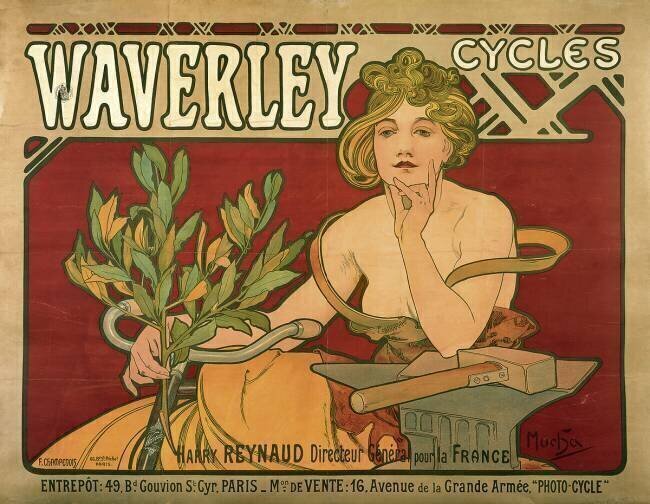 Waverley cycles Alfons Mucha