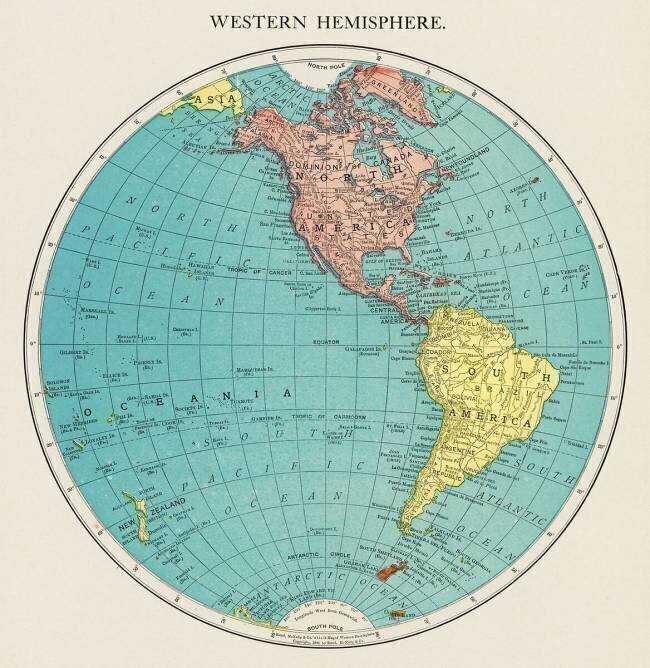 Western Hemisphere, World Atlas Rand McNally