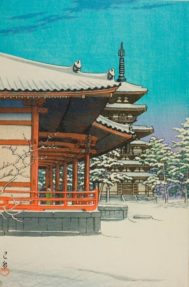Yakushi Temple Hasui Kawase