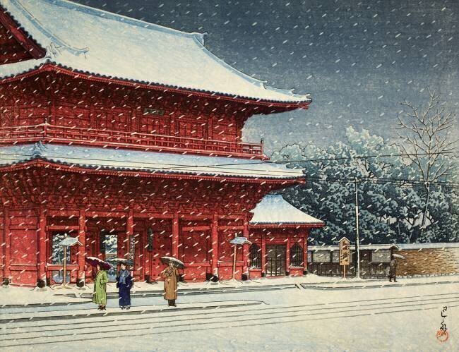 ZÙjÙji temple under the snow (ZÙ-jÙhi no yuki) Hasui Kawase
