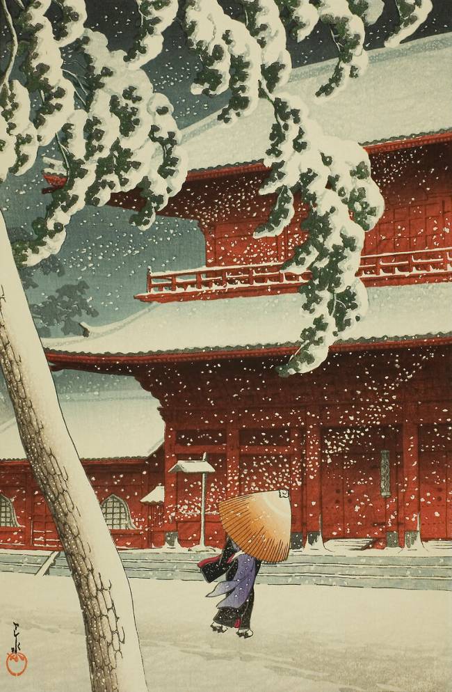 Zojoji Temple in Shiba, 1925 Hasui Kawase