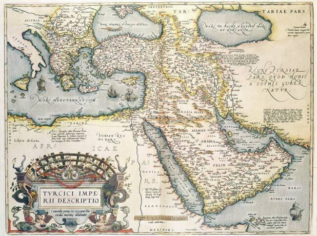 Map of the Middle East Abraham Ortelius