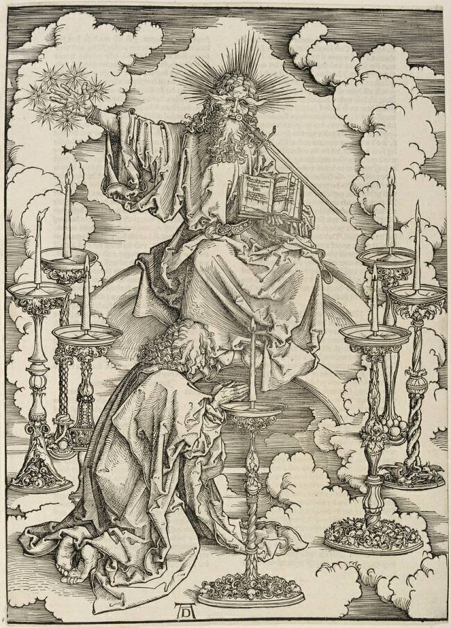 Suite de l'Apocalypse: La Vision des sept chandeliers Albrecht Dürer