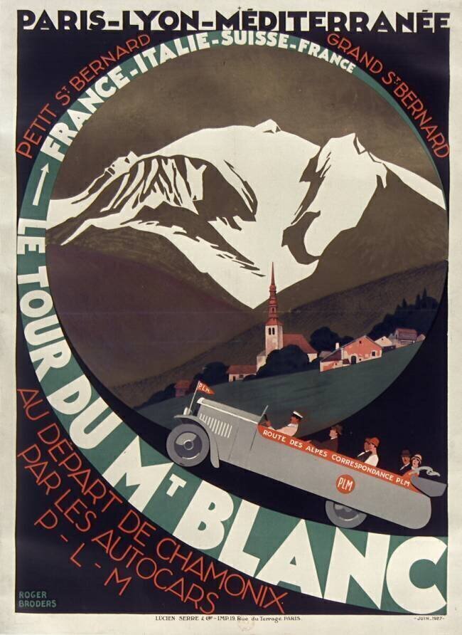 Alpes roads. From Chamonix by coach Roger Broders