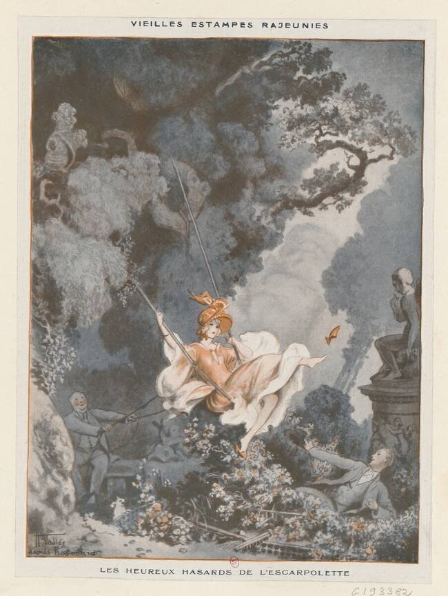The happy accidents of the escarpolette : La Vie Parisienne Louis Denis-Valverane