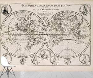 Mappemonde générale de la terre (Nicolas de Fer) - Muzeo.com