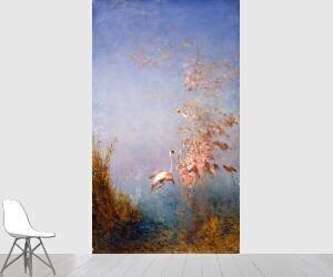 Envol de flamants roses, étang du Vaccarès (Félix Ziem) - Muzeo.com