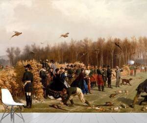 Chasse à tir à la faisanderie (Ange-Louis Janet) - Muzeo.com
